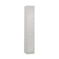 atlas metal locker 1800 x 450 x 450 3 door grey door key lock