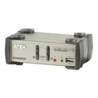 aten 2 port kvmp switch ps2usb audio support 2 cables inc 2xusb hub po ...