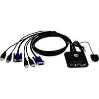 Aten 2-port USB Inline Cabled KVM Switch