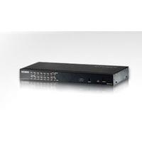 Aten KVM switch PS/2 CAT5 16 port(s) rack-mountable