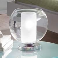 Attractive Bolsano table lamp with glass lampshade