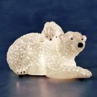 attractive fibre optic led polar bear 32 cm