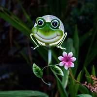 attractive solar ground spike light sicily frog