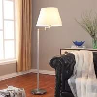 Attractive Pola floor lamp, white fabric lampshade