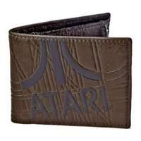 Atari Bi-fold Wallet With Logo Design And Pattern Gunmetal Grey/black (lw060656ata)