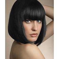 Attractive Bangs Black BoBo Hair Synthetic Wig