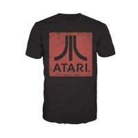 atari black red logo mens t shirt small