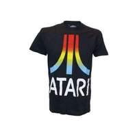 atari colour gradient logo medium t shirt black ts800111ata m