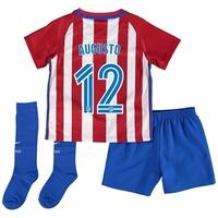 Atletico Madrid Home Kit 2016-17 - Little Kids with Augusto 12 printin, Red/White