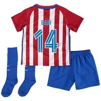 Atletico Madrid Home Kit 2016-17 - Little Kids with Gabi 14 printing, Red/White