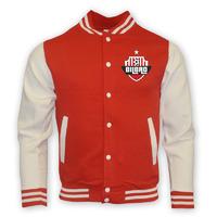 athletic bilbao college baseball jacket red kids