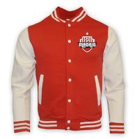 atletico madrid college baseball jacket red kids