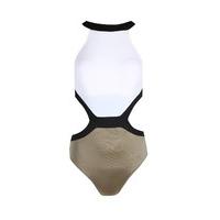 ATLANTIS - Black White and Gold Cut Out Swimsuit