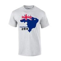 Australia 2014 Country Flag T-shirt (grey)