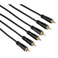 Audio/Video Cable 3 RCA plugs - 3 RCA plugs (Gold-plated) 10m