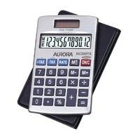 Aurora EcoCalc Executive Pocket Calculator - Silver