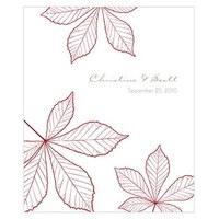 autumn leaf rectangular label