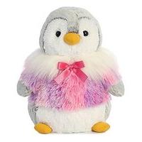 aurora world 73952 16 inch pompom penguin panache pink plush toy