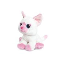 aurora 10 pink white cat soft toy