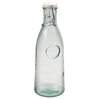 authentic recycled glass clip top bottle 1ltr single