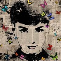 Audrey Hepburn Butterflies II By VeeBee