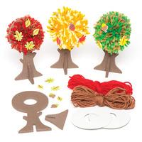 Autumn Tree Pom Pom Kits (Pack of 3)