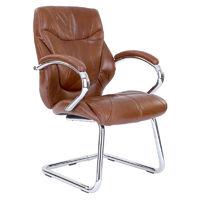 Auckland Medium Back Cantilever Leather Chair Auckland Medium Back Cantilever Tan