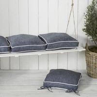Aubrey Piped Seat Pads - Set of 4