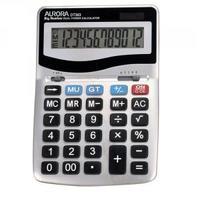 aurora greyblack 12 digit desk calculator dt303
