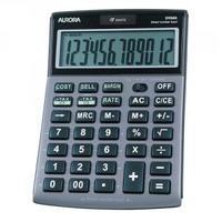 Aurora GreyBlack 12-Digit Semi-Desk Calculator DT661