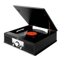 auna tt 92b record player turntable usb sd aux fm black