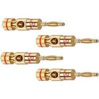 audio jack plug straight number of pins 2 gold oehlbach banana b2 4 pc ...