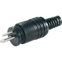 Audio jack Plug, straight Number of pins: 2 Black BKL Electronic 0205003/K 1 pc(s)
