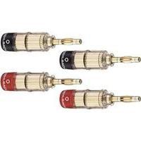 Audio jack Plug, straight Gold, Red, Black Oehlbach 3020 4 pc(s)
