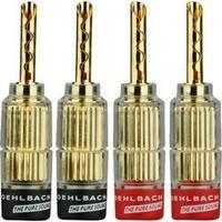 audio jack plug straight red black oehlbach 3021 4 pcs