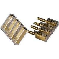 Audio jack Plug, straight, Socket, straight Number of pins: 4 Transparent Hama 42605 1 pair