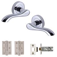 aurora round rose internal door pack polished chrome