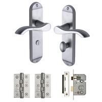 aurora on plate privacy pack satin chrome