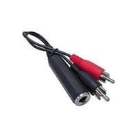 audio adapter 635mm jack f to 2 rca m 10cm