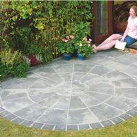 Autumn Silver Old Riven Circle Paving Pack (D)2.4M