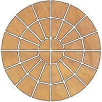 Autumn Gold Old Riven Circle Paving Pack (D)2.4M