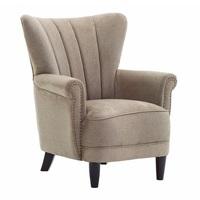 Austria Contemporary Arm Chair In Suede Effect Fabric