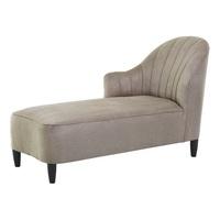 Austria Contemporary Chaise In Suede Effect Fabric