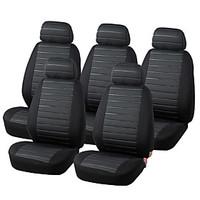 AUTOYOUTH 15PCS Van Seat Covers Airbag Compatible 5MM Foam Universal 5x Seater Seats Checkered Interior Accessories