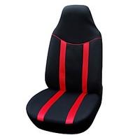 AUTOYOUTH Polyester Fabric High Back Bucket Car Seat Cover Universal Fit Most Car Cover Red Line/Black Style