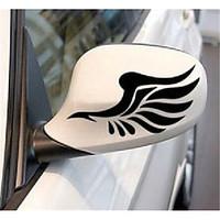 Automobile Rearview Mirror With Light Eyebrow Paste Reflective Stickers In Car Rearview Mirror With Wings