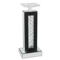 Austin Mirrored Black Candle Holder - Small