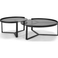 Aula Nesting Coffee Tables, Black and Grey