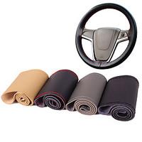 AUTOYOUTH Micro Fiber Leather Car Steering Wheel Cover Universal Fit DIY Cover Stitching Style Car-Styling Interior Accessory