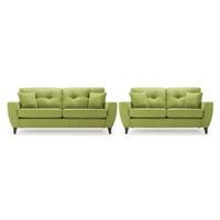Aurelia Fabric 3 and 2 Seater Suite Lime